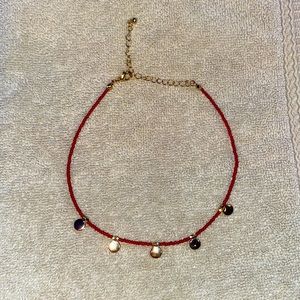 Red Choker Style Necklace